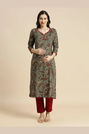 MomToBe Floral Printed Maternity Sustainable Kurta