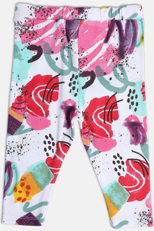 MINI KLUB Infant Girls Printed Pure Cotton Ankle-Length Leggings