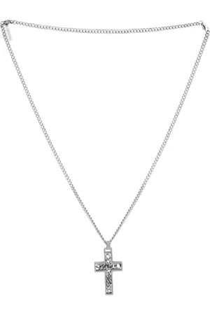 Police Men Silver-Toned Necklace