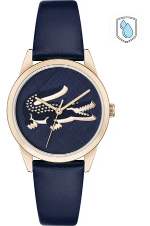 Lacoste Women Brass Printed Dial & Leather Straps Analogue Watch