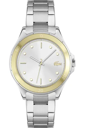 Lacoste Women Silver-Toned Brass Dial & Stainless Steel Straps Analogue Watch-2001222