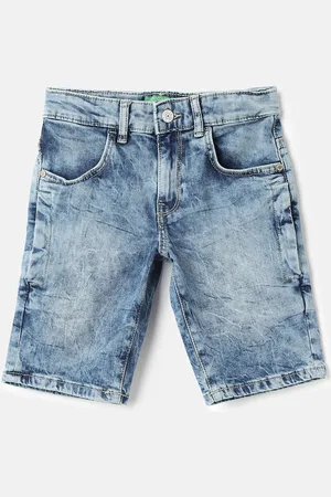 Benetton Boys Washed Denim Shorts