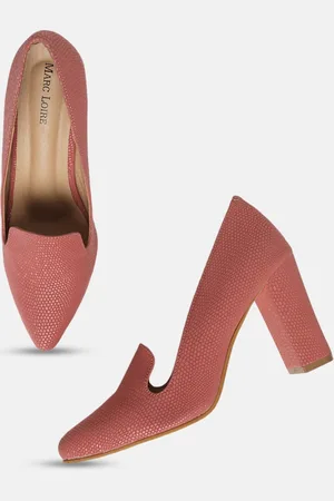Marc Loire Textured Block Heeled Pumps