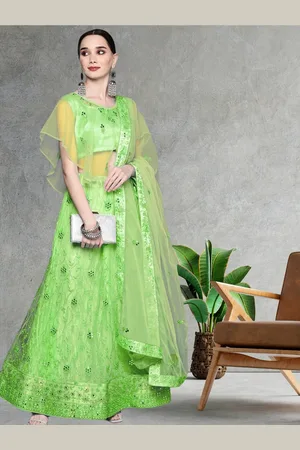 Chhabra 555 Embroidered Semi Stitched Lehenga With Blouse & Dupatta