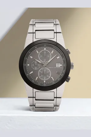 French Connection Men Embellished Dial & Bracelet Style Straps Chronograph Watch FCW11SM