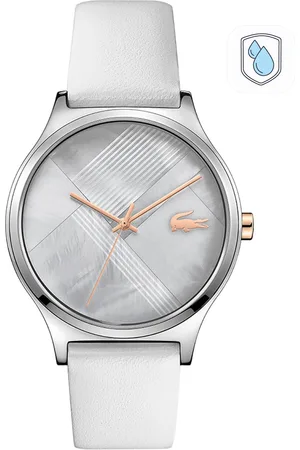 Lacoste Women Grey & Grey Leather Analogue Watch 2001146