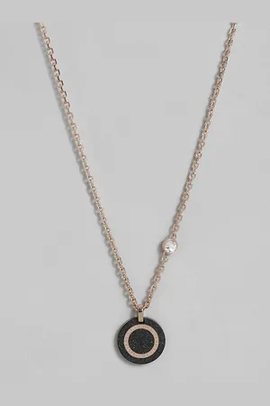 Tommy Hilfiger Diamond Dust Crystal Studded Stainless Steel Pendant & Chain