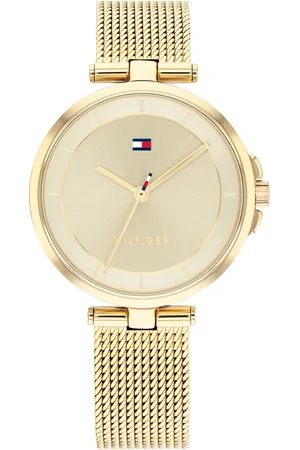 Tommy Hilfiger Women Beige Dial & Gold Toned Straps Analogue Watch TH1782362