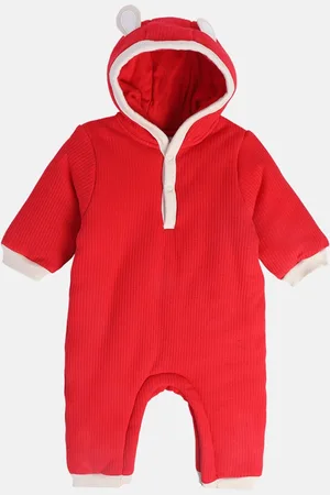 MINI KLUB Infant Boys Pure Cotton Hooded Rompers
