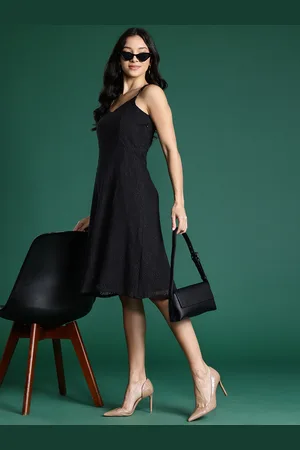 DressBerry Crochet Knit A-Line Dress