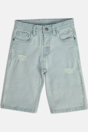 MINI KLUB Boys Mid Rise Cotton Denim Shorts
