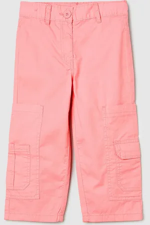 Max Collection Girls Mid-Rise Regular Cotton Cargos Trousers
