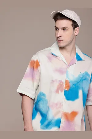 French Connection Pure Cotton Opaque Tie & Dye Casual Shirt