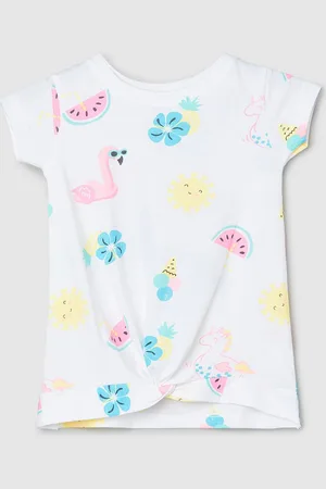 Max Collection Girls Printed Pure Cotton T-shirt
