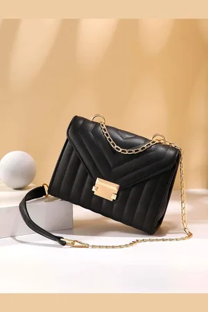 Diva Dale PU Structured Sling Bag with Quilted Details