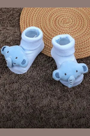 Baby Moo Infants Applique Embellished Soft And Comfortable Anti-Slip Cotton Socks Booties