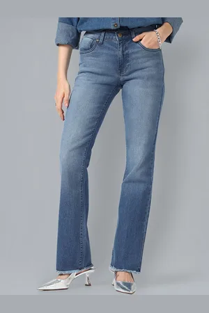 Flying Machine Women Bootcut Mid-Rise Clean Look Light Fade Stretchable Jeans