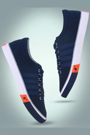 Sparx Men Navy Blue Colourblocked Sneakers