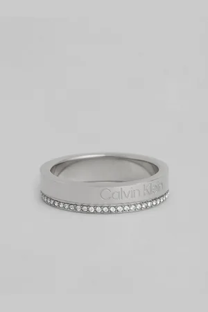 Calvin Klein Women Crystal Studded Minimal Linear Finger Ring