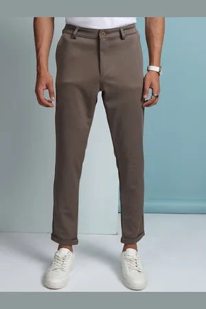 Highlander Men Knitted Slim Fit Chinos Trouser