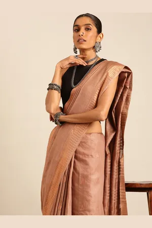 Taavi Woven Design Silk Blend Handloom Bhagalpuri Saree