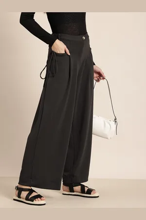 HERE&NOW Women Pleated Wide Leg Trousers