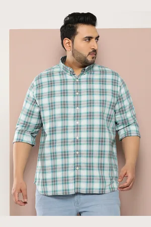 Sztori Men Plus Size Checked Pure Cotton Casual Shirt