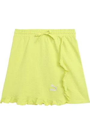 PUMA Girls Cotton A-Line Ruffles Skirt