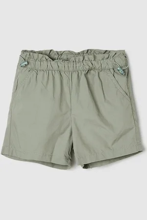 Max Collection Girls Solid Mid-Rise Regular Fit Cotton Casual Shorts
