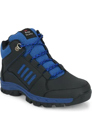 Eego Italy Men Black Leather Training or Gym Shoes