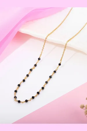 Zavya Women Gold-Plated Artificial Beads Mangalsutra