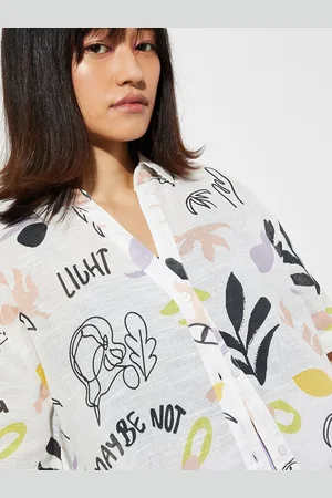 Max Collection URB_N Women Printed Cropped Shirt