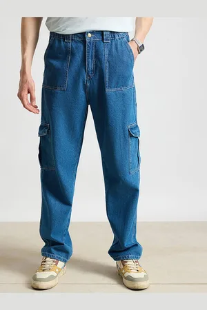 FREAKINS Men Straight Fit High-Rise Low Distress Jeans