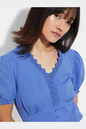 Max Collection URB_N Women Seersucker Crop Top