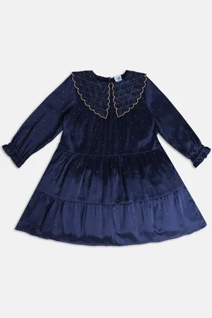 MINI KLUB Girls Embellished Fit & Flare Dress
