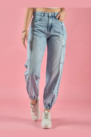 DressBerry Women Classic High-Rise Clean Look Cotton Cargo Joggers