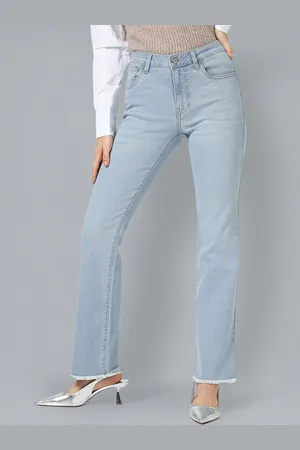 Flying Machine Women Bootcut Mid-Rise Clean Look Stretchable Jeans