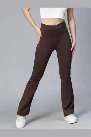 ATHLISIS Women Bootcut Mid-Rise Dry Fit Track Pants
