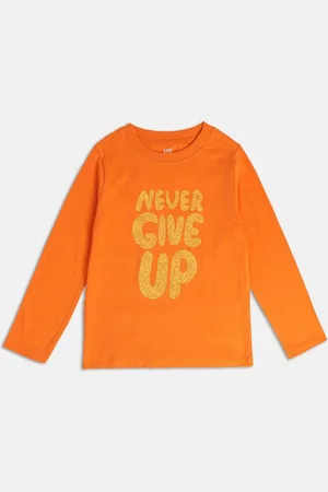 MINI KLUB Boys Typography Printed Round Neck Long Sleeves Cotton T-shirt
