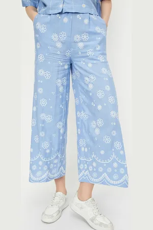 Max Collection Women Floral Printed Cotton Trouser