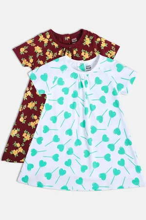 MINI KLUB Infants Pack Of 2 Print Cotton A-Line Dresses