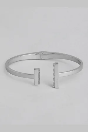 Calvin Klein Women Minimal Linear Crystal Studded Bangle