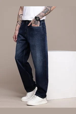 WROGN Men Pure Cotton Loose Fit Heavy Fade Jeans