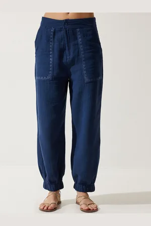 Happiness istanbul Women Cotton Joggers Trousers