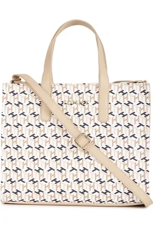 Tommy Hilfiger Typography Printed PU Oversized Shopper Tote Bag