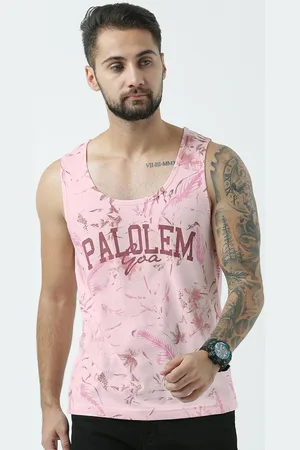 Huetrap Men Pink Printed Scoop Neck T-shirt