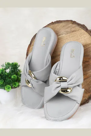Inc 5 Buckle Detailed Open Toe Comfort Heels