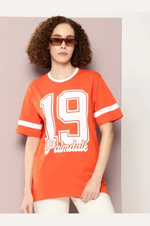 Dillinger Women Typography Printed Pure Cotton Oversized T-shirt