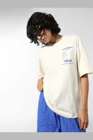ONLY Women Typography Printed Round Neck Oversized T-shirt