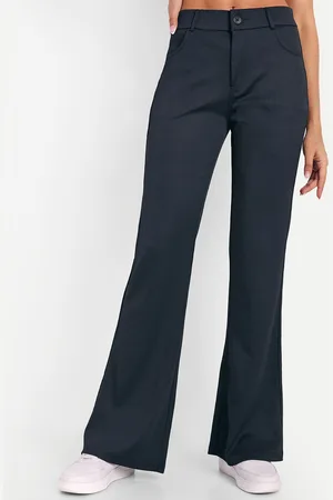 Broadstar Women High-Rise Stretchable Flared Bootcut Corduroy Trousers